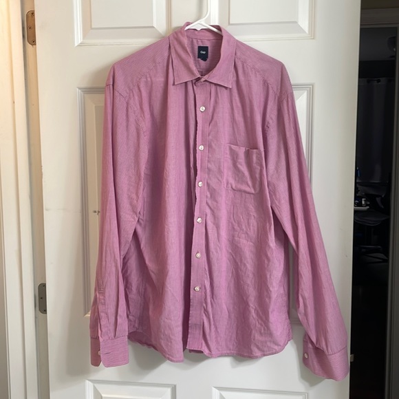 GAP Other - Gap mens pink striped button down size XL